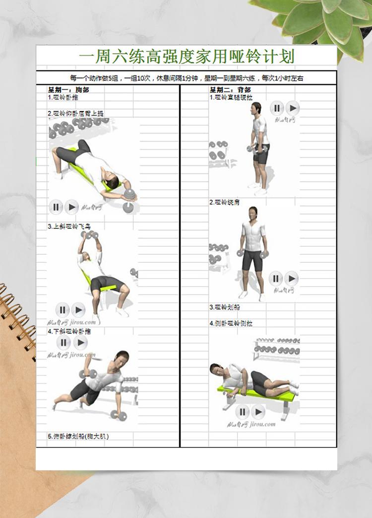 高强度家用哑铃计划