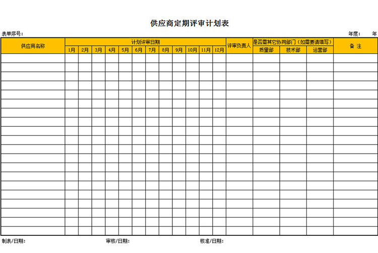 供应商定期评审计划表-1