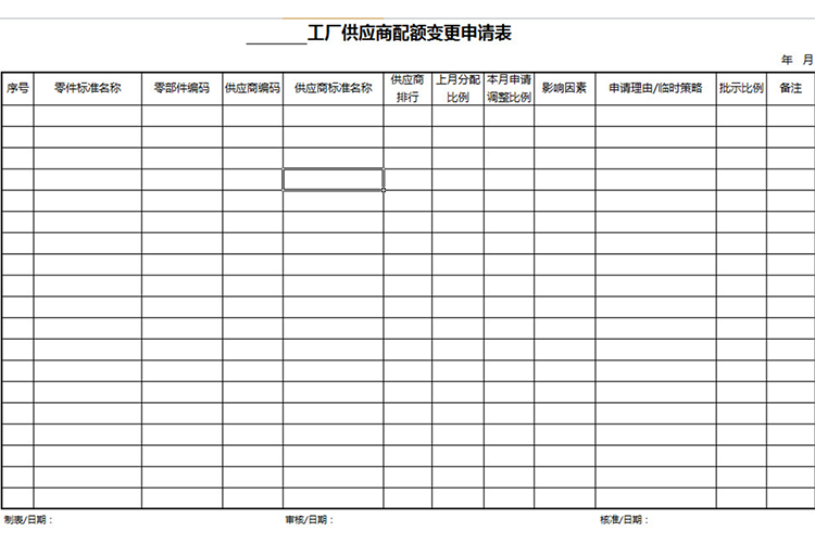 供应商配额变更申请表-1