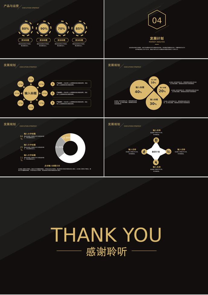 黑色大气创业融资计划书PPT模板-2