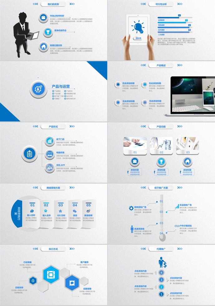 蓝色简约实用商业融资计划书-2