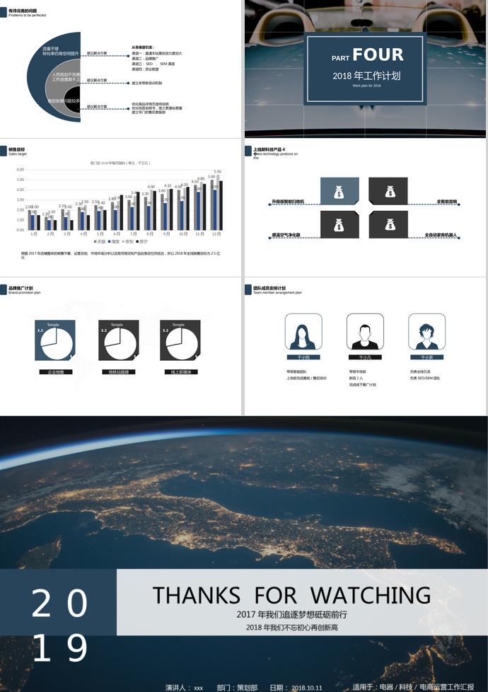 2019科技行业年终工作汇报PPT模板-2