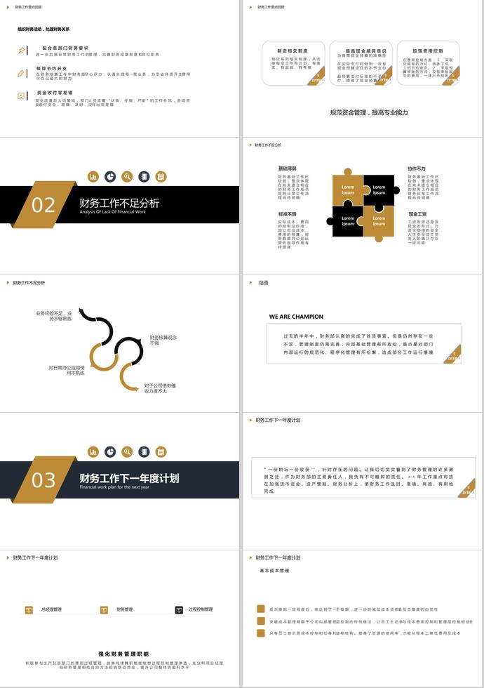 金融理财投资公司财务部年终总结PPT模板-1