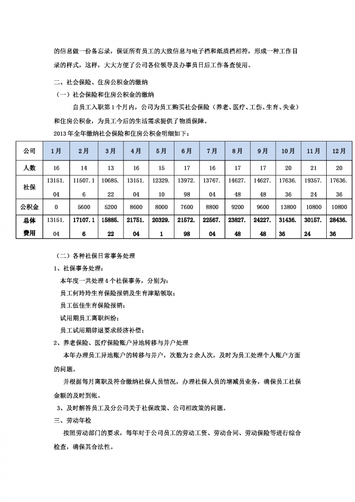 员工关系岗位工作计划-1