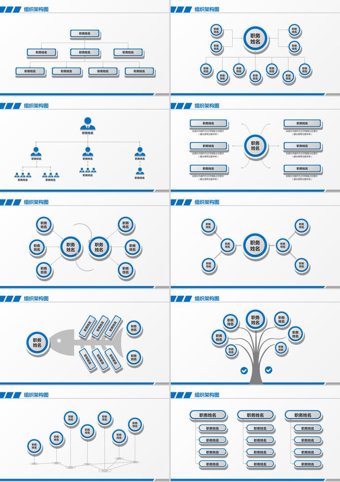 企业组织架构团队介绍PPT模板-1