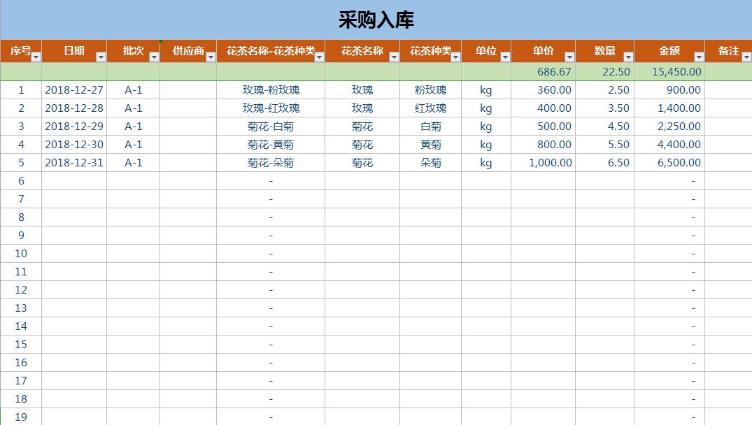 微商进销存Excel管理系统-1