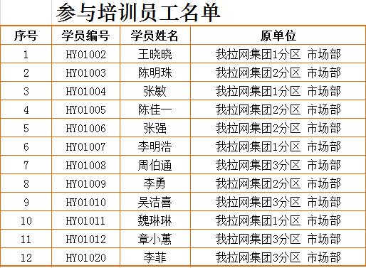 企业管理项目培训人员胸卡