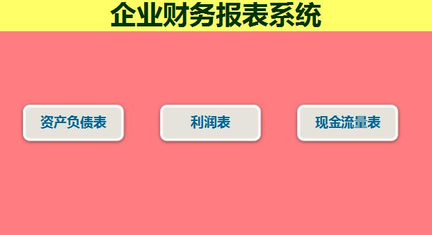 企业财务报表系统excel模板