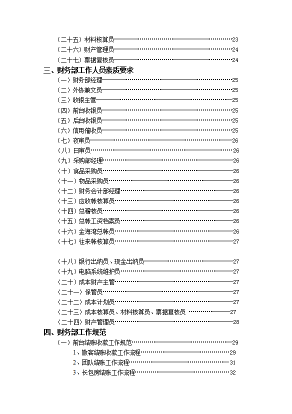 酒店财务部管理实务手册全套-1