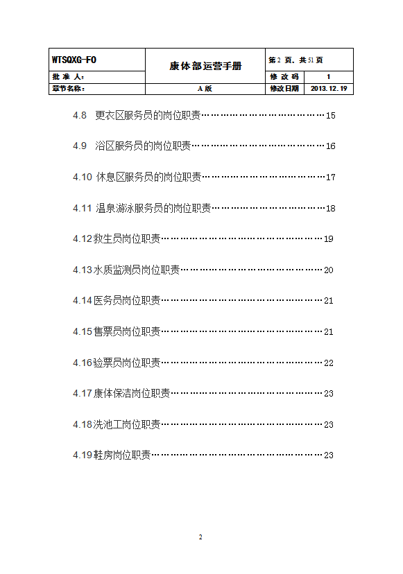 酒店康体部运营管理手册-1