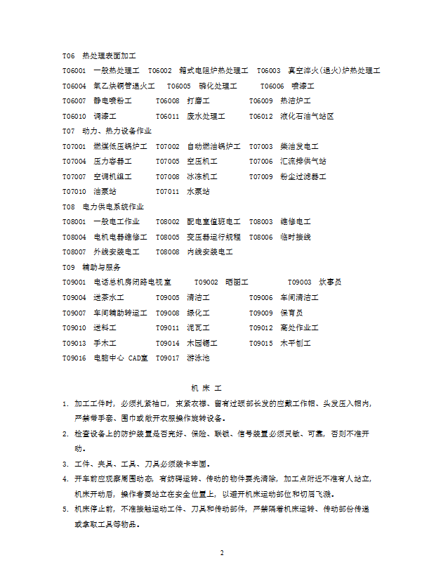 各工种安全操作规程word模板-1