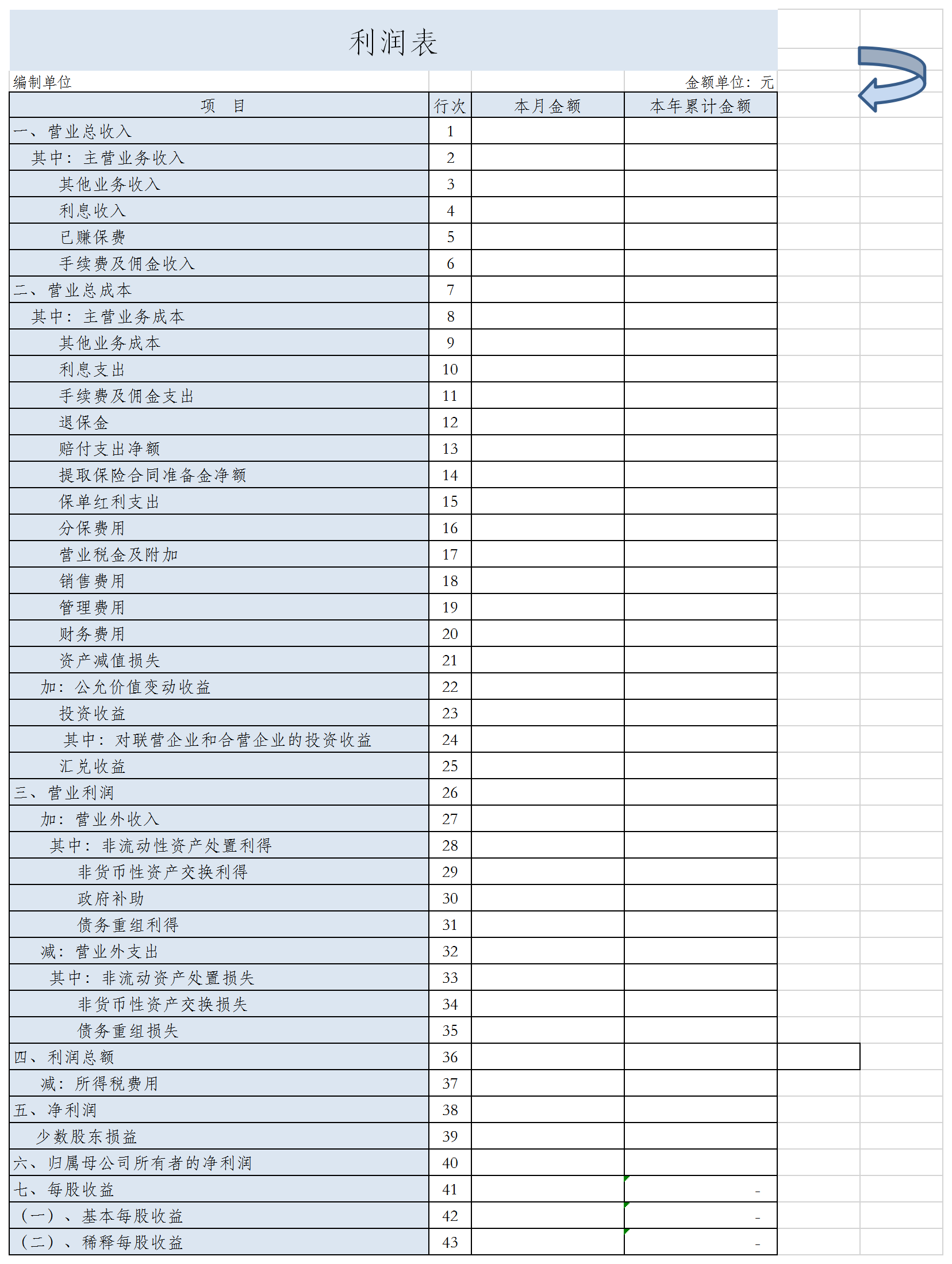 酒店财务分析报表excel管理系统-1