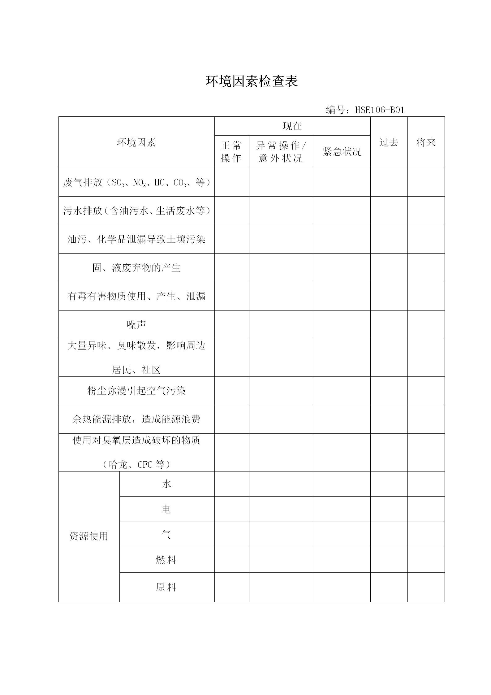 工厂安全生产表格汇总word模板-1