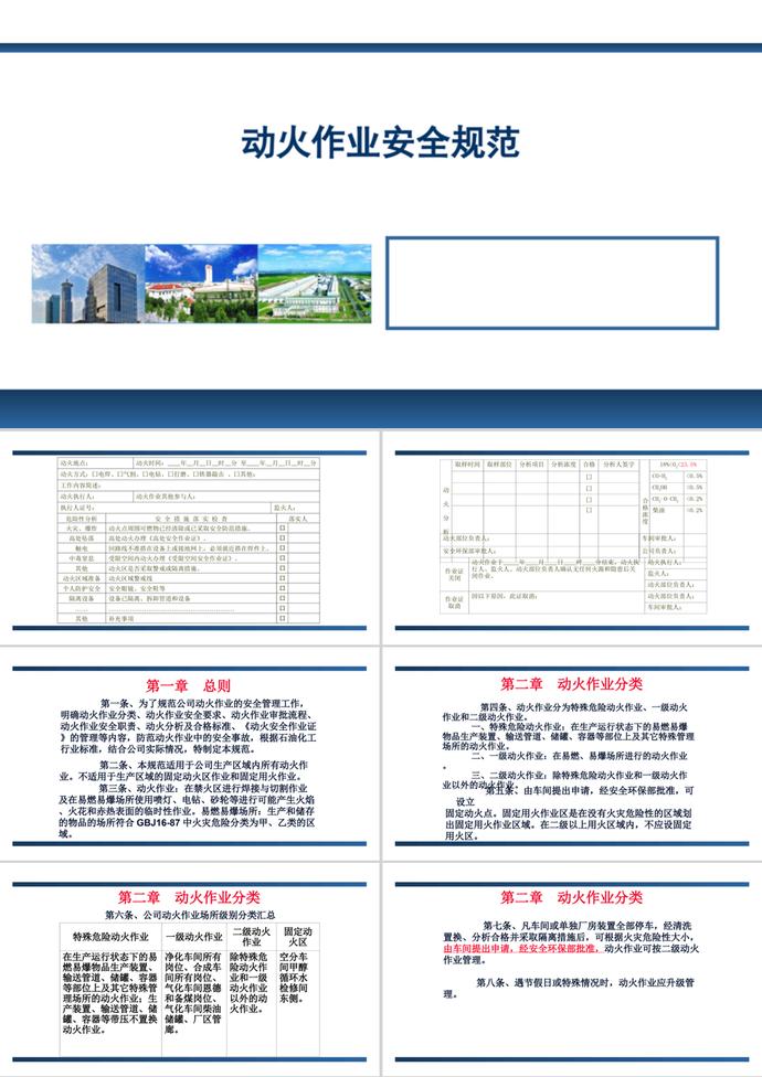 动火作业安全规范教材PPT模板