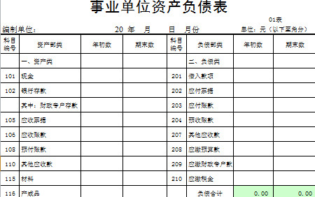 资产负债表、收入支出表-1