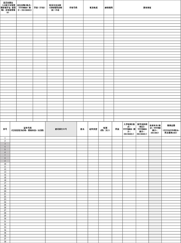 2019年度医保导入表格-1