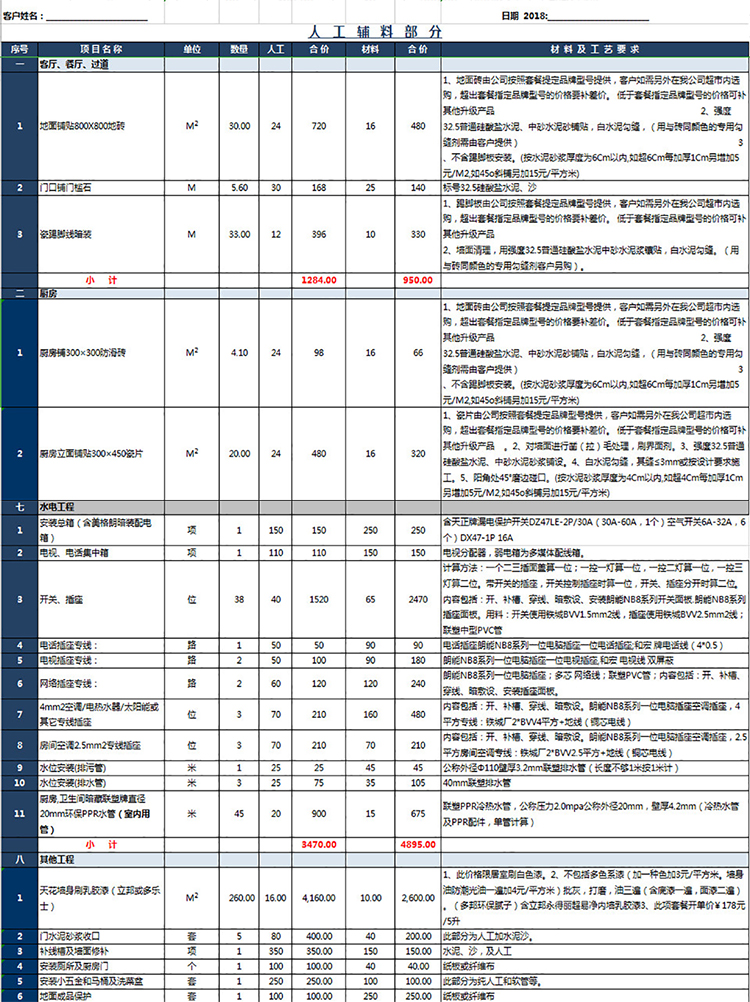 装修全包报价单-1